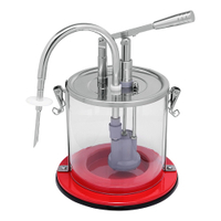 Gastro Inox Dosierspender,  Eimerhalterung aus Plexiglas 503.197,  Maße (H x T): 390 x 260 mm,  3 Liter