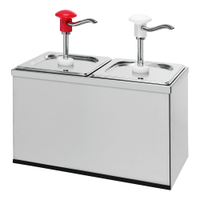 Gastro Inox Dosierspender,  mehrfache Druckknopfbedienung,  3 Liter 503.108,  Maße (B x H x T): 335 x 340 x 180 mm,  2 x 3 Liter
