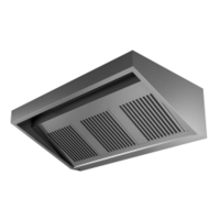 Gastro-Inox Dunstabzugshaube,  mit Motor,  Tiefe 1100 mm 306.132,  Maße: (L x T x H) 2000 x 1100 x 450 mm,  Standard Wandmodell