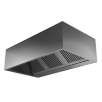 Gastro-Inox Dunstabzugshaube,  mit Motor,  Tiefe 1100 mm 306.152,  Maße: (L x T x H) 2000 x 1100 x 450 mm,  Box Modell