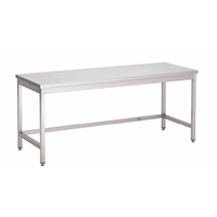 Gastro-Inox Edelstahl Arbeitstisch,  Tiefe 600 mm 301.191,  Maße: (L x T x H) 700 x 600 x 880 mm,  ohne Grundboden