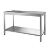 Gastro-Inox Edelstahl Arbeitstisch,  Tiefe 700 mm 301.101,  Maße: (L x T x H) 700 x 700 x 880 mm,  mit Grundboden