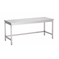 Gastro-Inox Edelstahl Arbeitstisch,  Tiefe 700 mm 301.142,  Maße: (L x T x H) 1800 x 700 x 880 mm,  ohne Grundboden