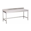 Gastro-Inox Edelstahl Arbeitstisch,  Tiefe 700 mm,  mit Aufkantung 301.159,  Maße: (L x T x H) 2000 x 700 x 880 mm,  ohne Grundboden