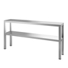Gastro-Inox Edelstahl Aufsatzbord,  mit 2 Etagen,  Tiefe 300 mm 303.322,  Maße: (L x T x H) 2000 x 300 x 650 mm
