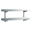 Gastro-Inox Edelstahl Wandregal,  mit 2 Etagen,  Tiefe 400 mm 303.212,  Maße: (L x T) 1000 x 400 mm
