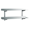 Gastro-Inox Edelstahl Wandregal,  mit 2 Etagen,  Tiefe 400 mm 303.220,  Maße: (L x T) 1100 x 400 mm