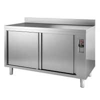 Gastro-Inox Edelstahl Wärmeschrank,  Tiefe 700 mm,  mit Aufkantung 304.041,  Maße: (L x T x H) 1300 x 700 x 880 mm