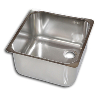 Gastro-Inox Einbauspüle Edelstahl,  Tiefe 200 mm 305.301,  Maße: (L x B x T) 330 x 330 x 200 mm