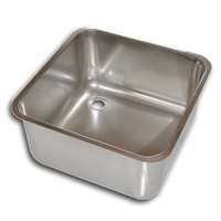 Gastro-Inox Einbauspüle Edelstahl,  Tiefe 250 mm 305.304,  Maße: (L x B x T) 450 x 450 x 250 mm