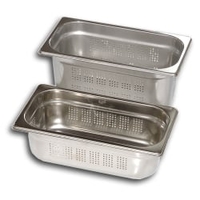 Gastro Inox GN Behälter 1/3,  perforiertes Edelstahl 501.543,  Maße (L x B x H): 325 x 176 x 150 mm,  5, 6 Liter