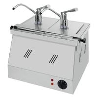 Gastro Inox GN Behälter 1/4 mit Wärmefunktion und Hebelarm 503.193,  Maße (B x H x T): 400 x 510 x 380 mm,  2 x 4, 5 Liter