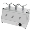 Gastro Inox GN Behälter 1/4 mit Wärmefunktion und Hebelarm 503.194,  Maße (B x H x T): 560 x 510 x 380 mm,  3 x 4, 5 Liter