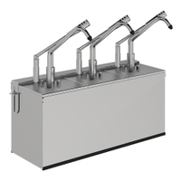 Gastro Inox GN Dosierspender,  1/6 Behälter und Hebelbedienung 503.182,  Maße (B x H x T): 500 x 380 x 180 mm,  3 x 3 Liter