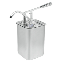 Gastro Inox Saucenspender,  Hebelarm und Edelstahl Behälter 503.187,  Maße (B x H x T): 200 x 400 x 180 mm,  5 Liter