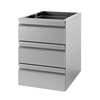 Gastro-Inox Schubladenschrank mit 3 Schubladen,  Tiefe 580 mm 301.702,  Maße: (B x T x H) 400 x 580 x 580 mm