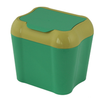 Gies Abfallbehälter Bio ecoline,  4 Liter 7019,  Maße (L x B x H): 20, 5 x 16, 5 x 18, 5 cm,  senfgrün