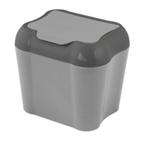 Gies ecoline Mülleimer Bio,  4 Liter 70194,  Maße (L x B x H): 20, 5 x 16, 5 x 18, 5 cm,  hellgrau