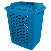 Gies ecoline Wäschebox mit Deckel,  55 Liter 7176,  Farbe: blau