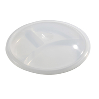 Gies giesline Menüteller,  weiß/transparent 4818,  Maße: Ø 27, 5 x 6 cm