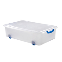 Gies giesline Rollbox,  transparent/blau 5612,  Fassungsvermögen: 28 Liter