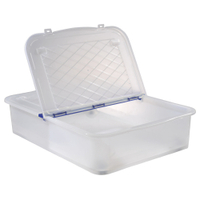 Gies giesline Rollbox,  transparent/blau 5613,  Fassungsvermögen: 49 Liter