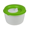 Gies greenline Salatschleuder 5 l,  weiß/grün 3690,  Maße: Ø 25 x 16 cm