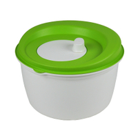 Gies greenline Salatschleuder 5 l,  weiß/grün 3690,  Maße: Ø 25 x 16 cm