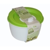 Gies Salatschleuder greenline 5 l,  weiß/grün mit Banderole 3729,  Maße: Ø 25 x 16 cm