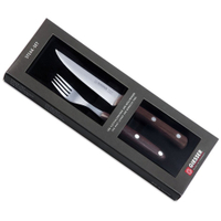 Giesser Steakbesteck mit Palisanderholzgriffen 97502,  2-teilig