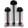 Gläserspülbürstengarnitur mit Metallbodenplatte 7501,  2 x 18 + 1 x 25 cm
