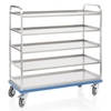 Gmöhling G-RACK E 2801 Regalwagen 023280106,  4 Fachböden und 2 Radfeststeller,  Modell: E 2801 / 6