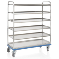 Gmöhling G-RACK E 2801 Regalwagen 023280107,  5 Fachböden und 2 Radfeststeller,  Modell: E 2801 / 7