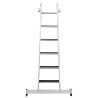 Günzburger Stufen-Glasreinigerleiter 12013,  7-stufiges Oberteil,  mit clip-step R13