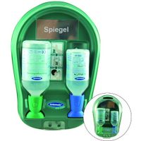 GRAMM medical Eye Care Design-Augenspülstation Medidrop II 500.100.10020,  1 x 500 ml Natriumchloridlösung 0, 9%,  1 x 250 ml BioPhos 74