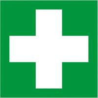 GRAMM medical Fahnenschild "Erste Hilfe" 300.300.11100,  Größe: 15 x 15 cm
