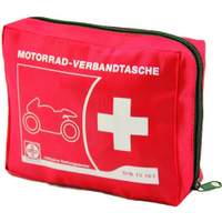 GRAMM medical Motorrad-Verbandtasche 418.035.16700,  Farbe: rot,  mit Inhalt nach DIN 13 167:2014