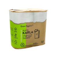 Green Hygiene KARLA Küchenrolle,  Großrolle,  3-lagig KARLA,  1 Packung = 2 Rollen à 100 Blatt