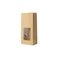 Greenbox Blockbeutel M,  braun,  PLA-Fenster,  11 x 6 x 23, 5 cm DRE03951,  1 Karton = 500 Stück