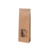 Greenbox Bodenbeutel S,  braun,  PLA-Folie,  8, 8 x 4, 7 x 26 cm DRE02760,  1 Karton = 500 Stück