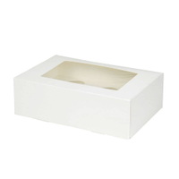 Greenbox Cupcake Boxen,  inkl. Einlage,  PLA Sichtfenster,  6er DRE03484,  1 Karton = 5 Packungen à 25 Stück