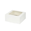 Greenbox Cupcake Boxen inkl. Einlage,  PLA Sichtfenster,  weiß,  4er DRE03483,  1 Karton = 4 Packungen à 25 Stück