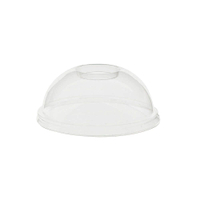 Greenbox Dombecher Deckel,  rPET,  Ø 9, 5 cm DCD00140,  1 Karton = 20 Packungen à 100 Stück,  Halmloch
