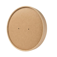 Greenbox Karton-Membran Schalendeckel,  braun,  Ø 15 cm DFC08880,  1 Karton = 12 Packungen à 25 Stück