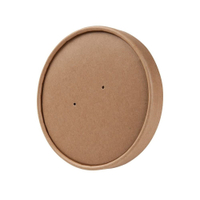 Greenbox Karton Membrandeckel für heiße Bechergerichte,  Ø 11, 5 cm DFC086901,  1 Packung = 25 Stück,  Farbe: braun