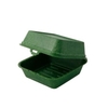 Greenbox Mehrweg Burger Box Häppy Box,  abnehmbarer Deckel DFC008561,  1 Packung = 15 Packung,  Farbe: spinat / dunkelgrün