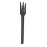 Greenbox Mehrweg Gabeln merways Cutlery 18 cm,  Farbe: Pfeffergrau DSE06358,  1 Packung = 60 Stück