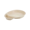 Greenbox Mehrweg Menüteller Häppy Plate,  tropfenförmig,  2-geteilt DFC008481,  1 Packung = 15 Stück,  Farbe: cashew / creme weiß