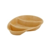 Greenbox Mehrweg Menüteller Häppy Plate,  tropfenförmig,  3-geteilt DFC008351,  1 Packung = 15 Stück,  Farbe: karamell / braun