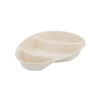 Greenbox Mehrweg Menüteller Häppy Plate,  tropfenförmig,  3-geteilt DFC008361,  1 Packung = 15 Stück,  Farbe: cashew / creme weiß